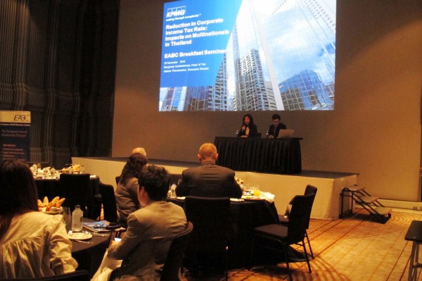 Breakfast Seminar “Reduction in Corporate Income Tax Rate : Impacts on Multinationals in Thailand”