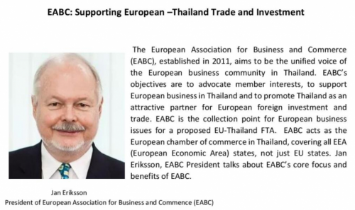 Interview of EABC President by Thai-Finnish Chamber of Commerce