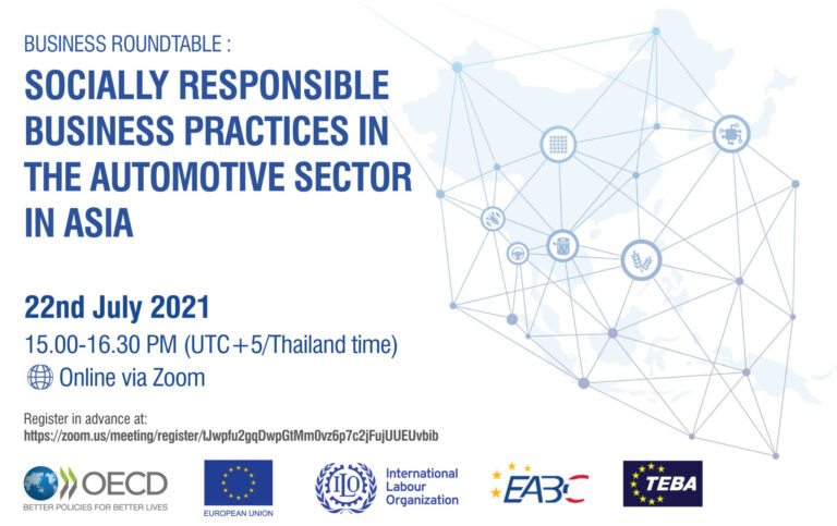 The Business Roundtable: Socially Responsible Business Practices in the Automotive Sector in Asia” On 22 July