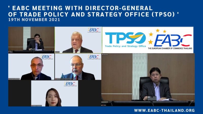 EABC Meeting with Trade Policy and Strategy Office (TPSO) on 19 November 2021 EABC Meeting with Trade Policy and Strategy Office (TPSO) on 19 November 2021