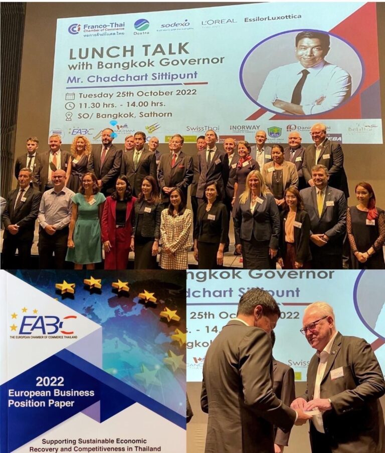 EABC: FTCC Lunch talk with Bangkok Governor on 25 Oct 2022