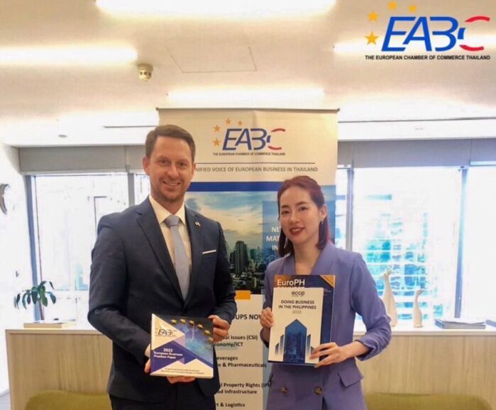 EABC: Meeting with European Chamber of Commerce of the Philippines (ECCP) at the EABC Office. EABC: Meeting with European Chamber of Commerce of the Philippines (ECCP) at the EABC Office.