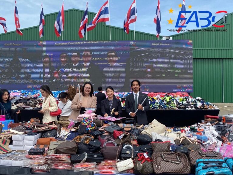 The destruction of counterfeit and pirated goods by the Department of Intellectual Property (DIP)