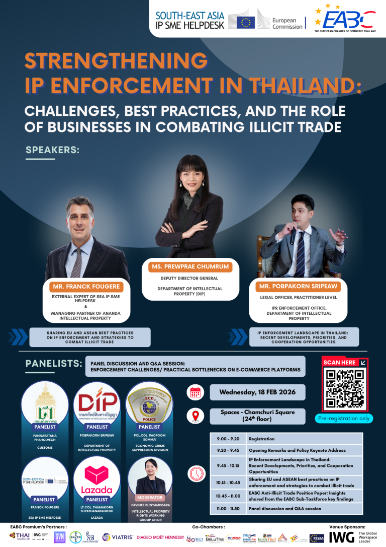 EABC – 2026 Strengthening IP Enforcement in Thailand Speakers and Panelists
