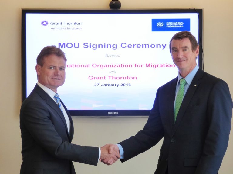 Grant Thornton and The International Organization for Migration sign wide-ranging MOU